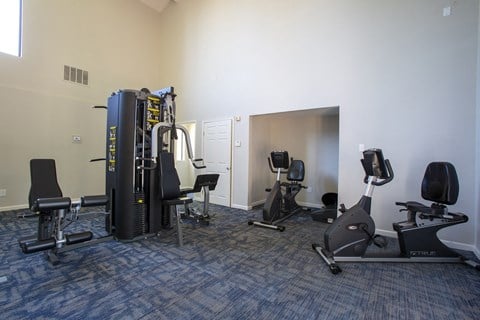 Fitness center at Villas de la Terraza Apartments in Albuquerque NM October 2020